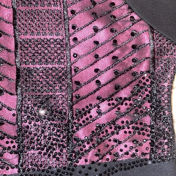 Hand Sewn Women's Modest Black and Fuchsia Abaya Muslim Dress - Picture 4 of 11